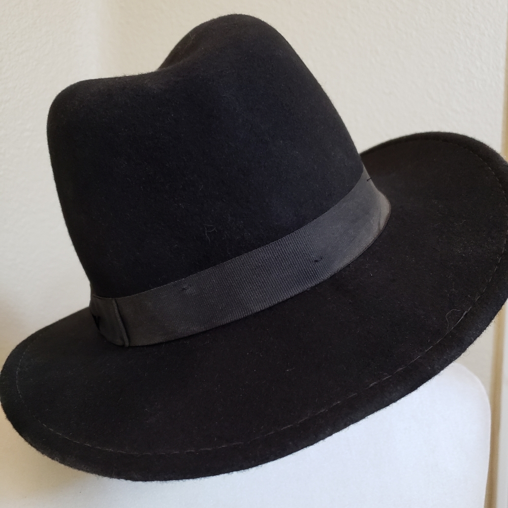 Black Wool Unisex Hat Never Worn XL Nw/oT